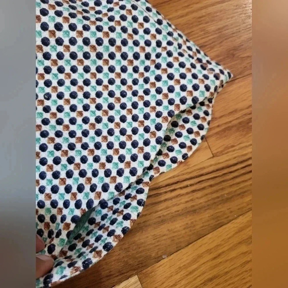 Anthropologie High Waist Multicolored Cotton Blend Georgie Scalloped Shorts(4) - Picture 8 of 11